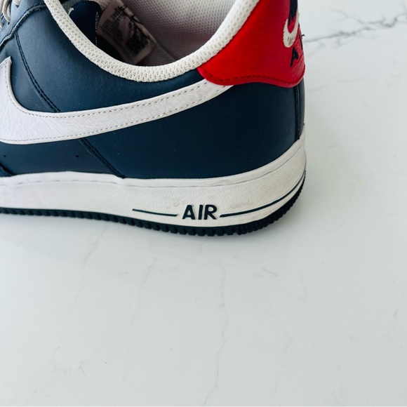 Nike Air Force 1 Low 'USA' Obsidian/White-University Red Sneakers - Picture 4 of 11